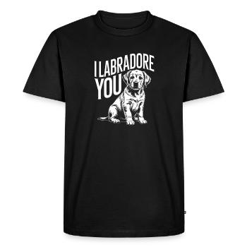 Moi, Labrador, toi - T-shirt Premium bio Homme - noir - Devant - Nico (187cm)