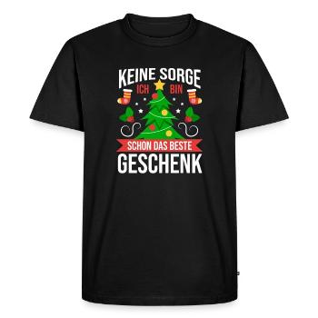 Santa Claus Christmas Time Christmas - Men's Premium Organic T-Shirt - black - Front - Nico (187cm)