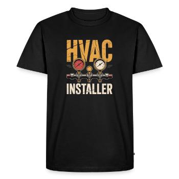 HVAC Team Air Conditioning Ventilation Refrigeration Technology Gift - Men's Premium Organic T-Shirt - black - Front - Nico (187cm)