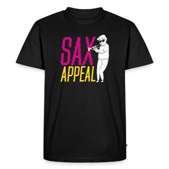 Sax Appeal Saxophone Saxophonist Jazz Jazz Band - Men's Premium Organic T-Shirt - black - Front - Nico (187cm)