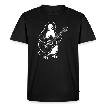 Sérénade de guitare Penguin - T-shirt Premium bio Homme - noir - Devant - Nico (187cm)