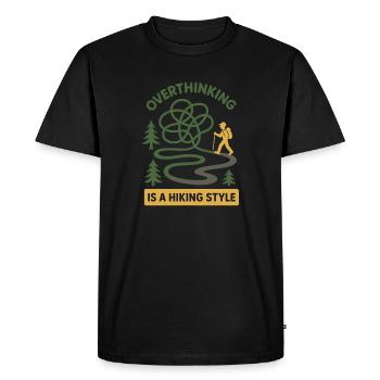 Remise à zéro mentale, Forest Walk Overthinker - T-shirt Premium bio Homme - noir - Devant - Nico (187cm)