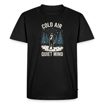 Remise à zéro mentale, Forest Walk Overthinker - T-shirt Premium bio Homme - noir - Devant - Nico (187cm)