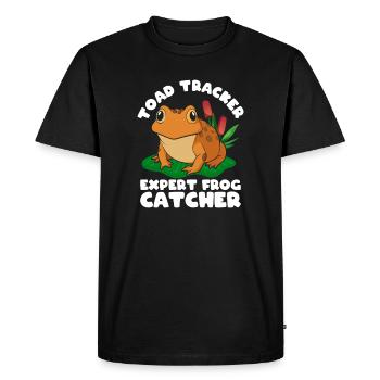 Frog Catcher Toad Tracker Expert Frog - Men's Premium Organic T-Shirt - black - Front - Nico (187cm)