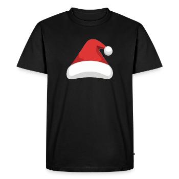 Elf Hat Santa Hat - Men's Premium Organic T-Shirt - black - Front - Nico (187cm)