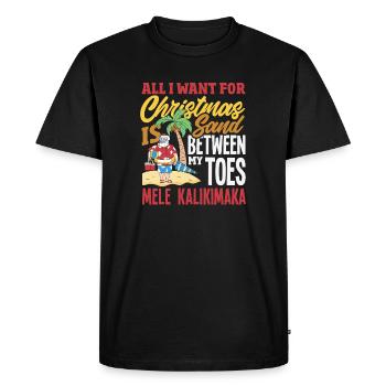 Mele Kalikimaka Hawaiian Christmas - Men's Premium Organic T-Shirt - black - Front - Nico (187cm)