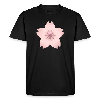 Blush Cherry Bloom - Men's Premium Organic T-Shirt - black - Front - Nico (187cm)