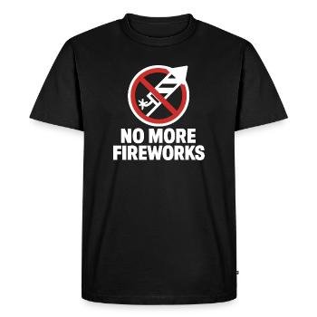 Plus de feux d’artifice – Édition du réveillon du Nouvel An - T-shirt Premium bio Homme - noir - Devant - Nico (187cm)