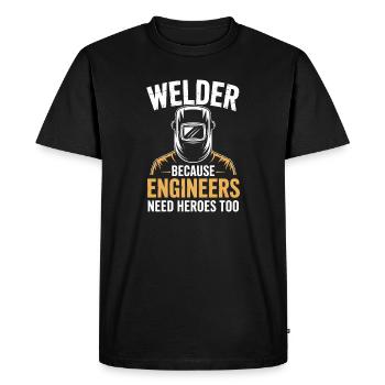 Welder Saying Profession Funny Welder Gift - Men's Premium Organic T-Shirt - black - Front - Nico (187cm)