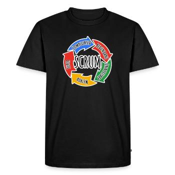Scrum Framework for Agile Working in Development - Men's Premium Organic T-Shirt - black - Front - Nico (187cm)