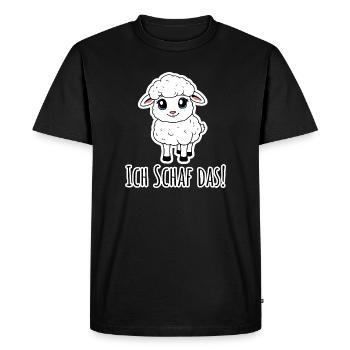 I can do it! The little lamb has self-confidence - Men's Premium Organic T-Shirt - black - Front - Nico (187cm)
