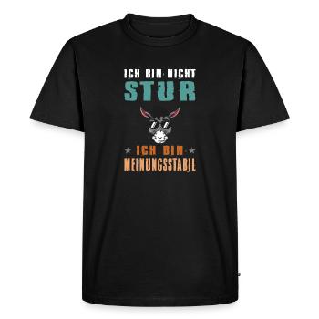 Dictons drôles, tenues amusantes, ironie, sarcasme - T-shirt Premium bio Homme - noir - Devant - Nico (187cm)