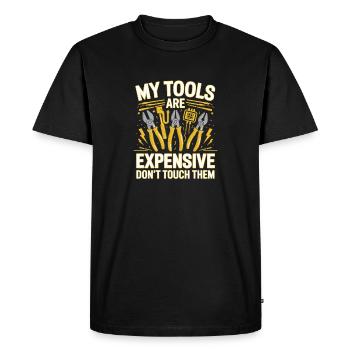 Mes outils sont chers, ne les touche pas, outil - T-shirt Premium bio Homme - noir - Devant - Nico (187cm)