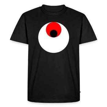 3 cercles, blanc, rouge et noir - T-shirt Premium bio Homme - noir - Devant - Nico (187cm)