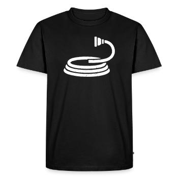 Fire Hose Water Garden Vector - Men's Premium Organic T-Shirt - black - Front - Nico (187cm)