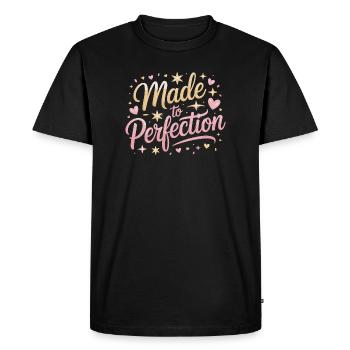 Fait à la perfection mûri à la perfection parfait - T-shirt Premium bio Homme - noir - Devant - Nico (187cm)