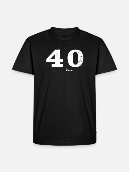 Grunge Quarante Chiffres Texture 40 - T-shirt Premium bio Homme - noir