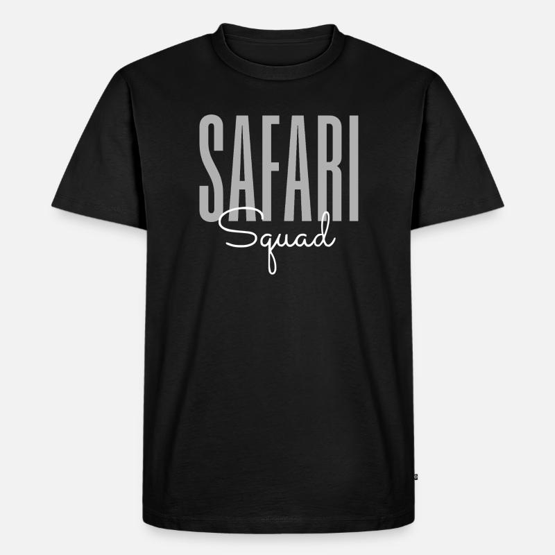 Safari Squad – Abenteuer-Wildtierreise-Entdecker - Männer Premium Bio T-Shirt - Schwarz