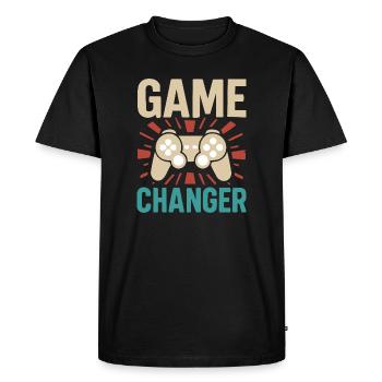 Rétro Vintage Gaming - T-shirt Premium bio Homme - noir - Devant - Nico (187cm)