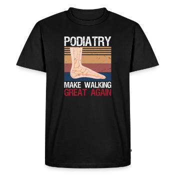 Drôle de podiatre Cadeau Cool Podiatry - T-shirt Premium bio Homme - noir - Devant - Nico (187cm)