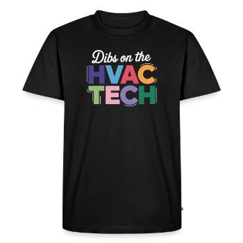 Funny HVAC Technician Saying Repair Expert - Men's Premium Organic T-Shirt - black - Front - Nico (187cm)