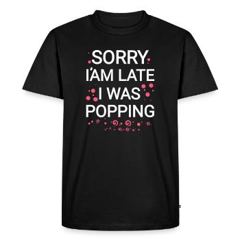 Tut mir leid  - Männer Premium Bio T-Shirt - Schwarz - Vorne - Nico (187cm)