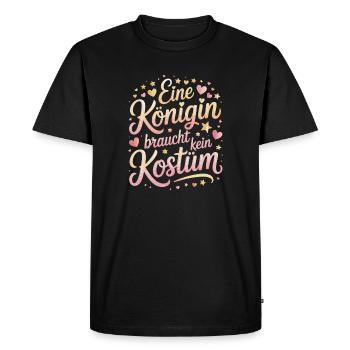 Queen doesn't need a costume disguise carnival - Men's Premium Organic T-Shirt - black - Front - Nico (187cm)