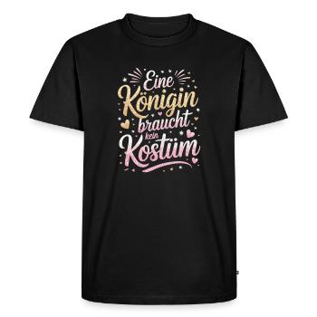 Queen doesn't need a costume disguise carnival - Men's Premium Organic T-Shirt - black - Front - Nico (187cm)