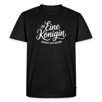 Queen doesn't need a costume disguise carnival - Men's Premium Organic T-Shirt - black - Front - Nico (187cm)