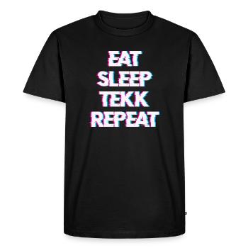 Hardtekk Tekk - T-shirt Premium bio Homme - noir - Devant - Nico (187cm)