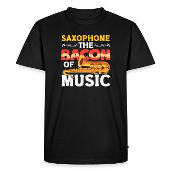 Speck Of Music Saxophone Saxophonist - Men's Premium Organic T-Shirt - black - Front - Nico (187cm)