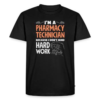 Pharmacien Technicien Pharmaceutique - T-shirt Premium bio Homme - noir - Devant - Nico (187cm)