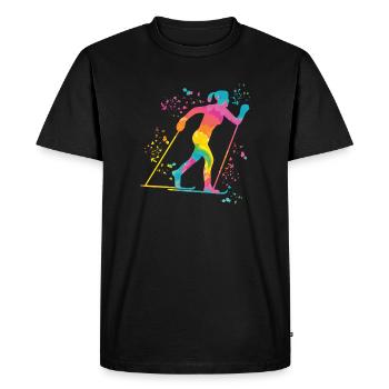 Ski de fond Ski de fond - T-shirt Premium bio Homme - noir - Devant - Nico (187cm)