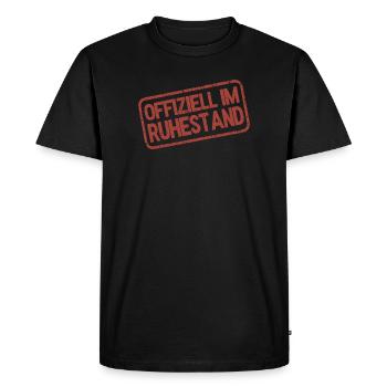 Officiellement retiré - Timbre - T-shirt Premium bio Homme - noir - Devant - Nico (187cm)