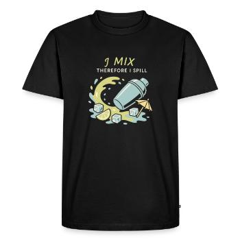 Shaker Stuck Mixologue débutant - T-shirt Premium bio Homme - noir - Devant - Nico (187cm)