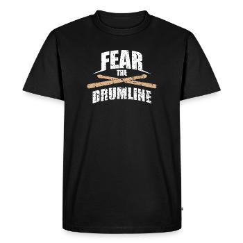 Fear The Drum Line Baguettes de batterie vintage Design musical - T-shirt Premium bio Homme - noir - Devant - Nico (187cm)