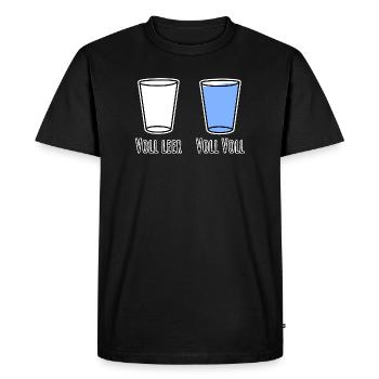 Completely empty and fully full! Full German language! - Men's Premium Organic T-Shirt - black - Front - Nico (187cm)