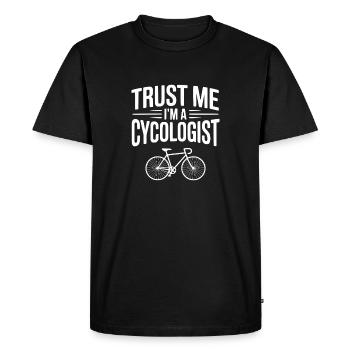 Croyez-moi, je suis cycologue - T-shirt Premium bio Homme - noir - Devant - Nico (187cm)