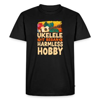 Hawaiian Ukulele Uke Ukulele It - Men's Premium Organic T-Shirt - black - Front - Nico (187cm)