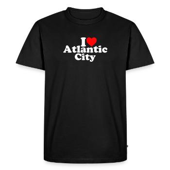 J’adore Atlantic City - USA - New Jersey - Amérique - T-shirt Premium bio Homme - noir - Devant - Nico (187cm)