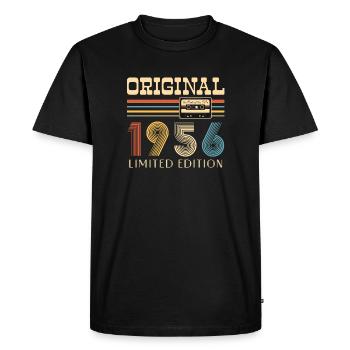 70e anniversaire 70e anniversaire Original 1956 - T-shirt Premium bio Homme - noir - Devant - Nico (187cm)
