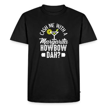 Attrape-moi avec une Margarita - ça te va ? - T-shirt Premium bio Homme - noir - Devant - Nico (187cm)