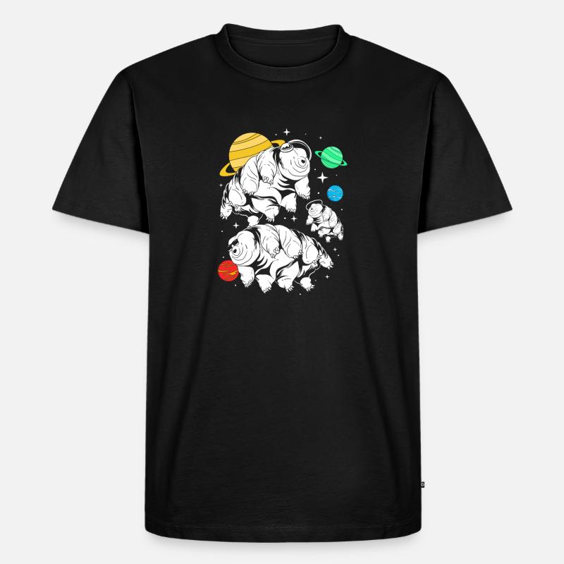 Tardigrade Tardigrades Bärtierchen Wasserbär - Männer Premium Bio T-Shirt - Schwarz