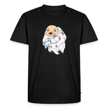 Tardigrade Ours d’eau tardigrade Tardigrade - T-shirt Premium bio Homme - noir - Devant - Nico (187cm)