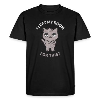 J’ai quitté ma chambre pour ça ? - T-shirt Premium bio Homme - noir - Devant - Nico (187cm)