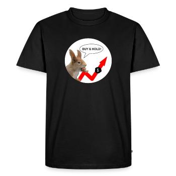 Achat et Conservation de Chemises Financières - T-shirt Premium bio Homme - noir - Devant - Nico (187cm)
