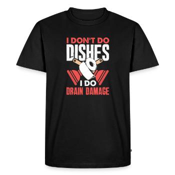 Toilet Clogging Master Funny - Men's Premium Organic T-Shirt - black - Front - Nico (187cm)