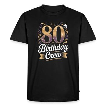 Équipe du 80e anniversaire - T-shirt Premium bio Homme - noir - Devant - Nico (187cm)