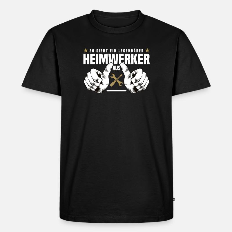 Heimwerker - Männer Premium Bio T-Shirt - Schwarz