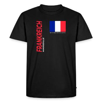 Marseille - Men's Premium Organic T-Shirt - black - Front - Nico (187cm)